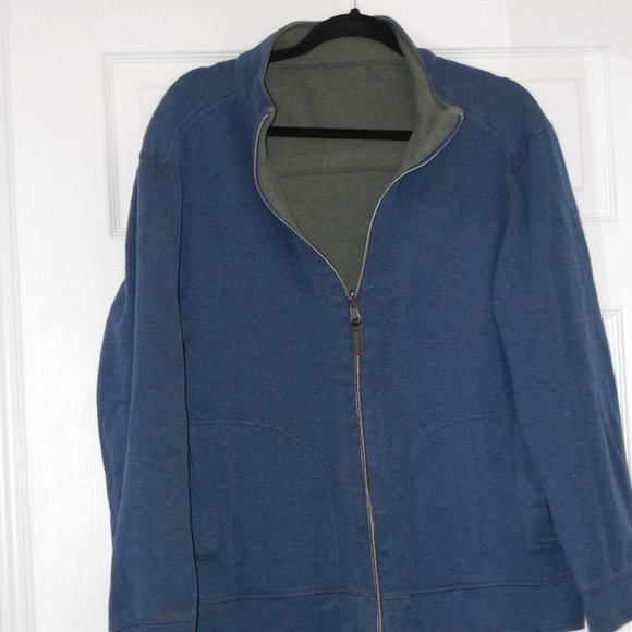 Green/Blue Reversible ZIpper Jacket No Tags - Picture 8 of 13